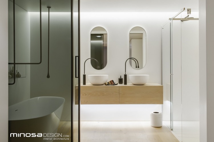 Clean, Simple lines create a stunning show piece Bathroom