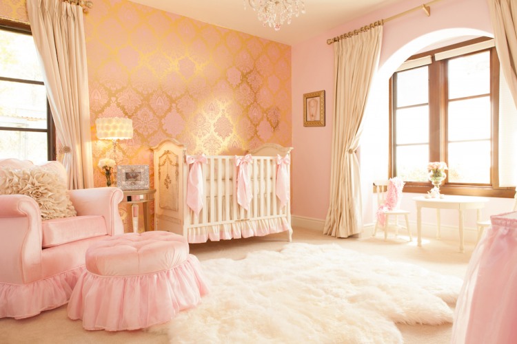 Pink and Gold Nursery by Little Crown Interiors
