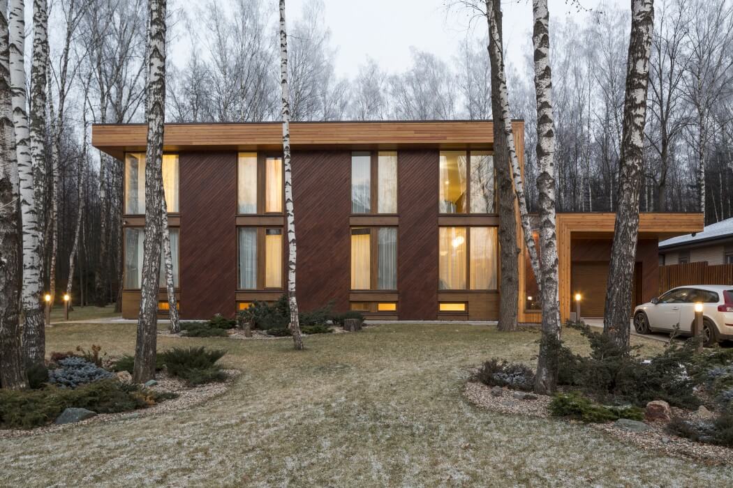 House in Birch Forest by Aleksandr Zhidkov - 1