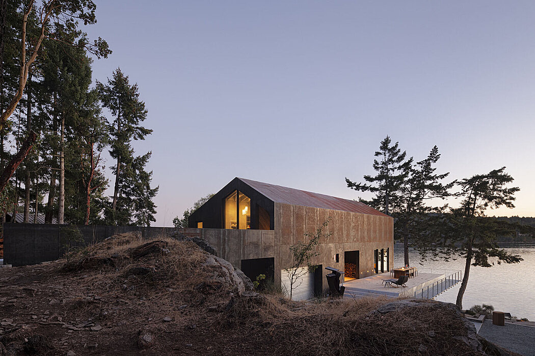 Shor House: A Waterfront Wonder with Centuries-Old Timber on Mayne Island