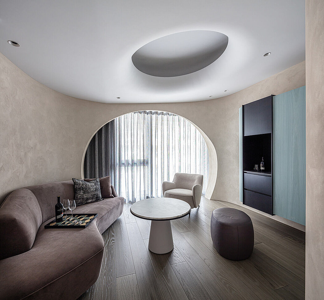 Mobius-Band Dream: Harmonious Curves in a Modern Taipei Apartment - 1