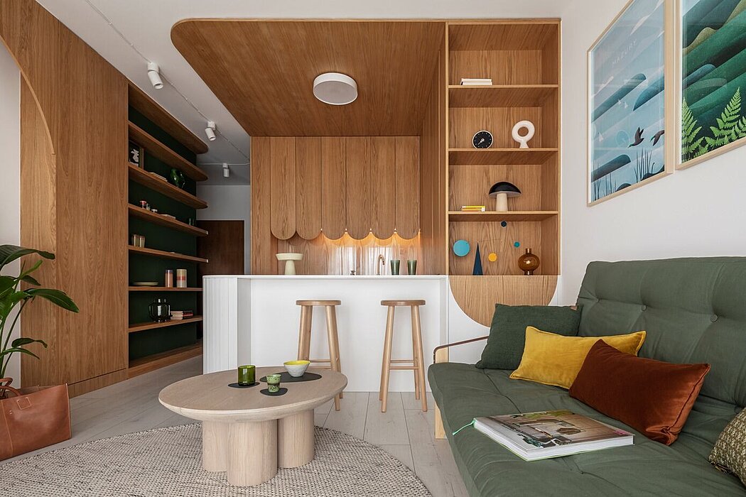 M128 Apartment: Urban Living, Natural Palette