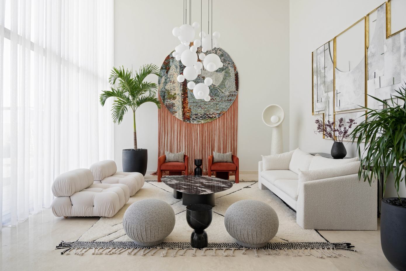 Art + Heritage: Luxe ’70s-Inspired Dubai Apartment