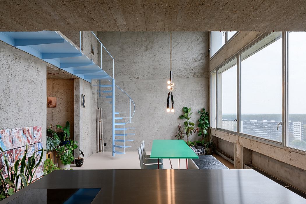 Brutalist Duplex Apartment: A Revival by Studio Okami