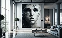 Choose a focal point for the photo interiors design Ai generated art