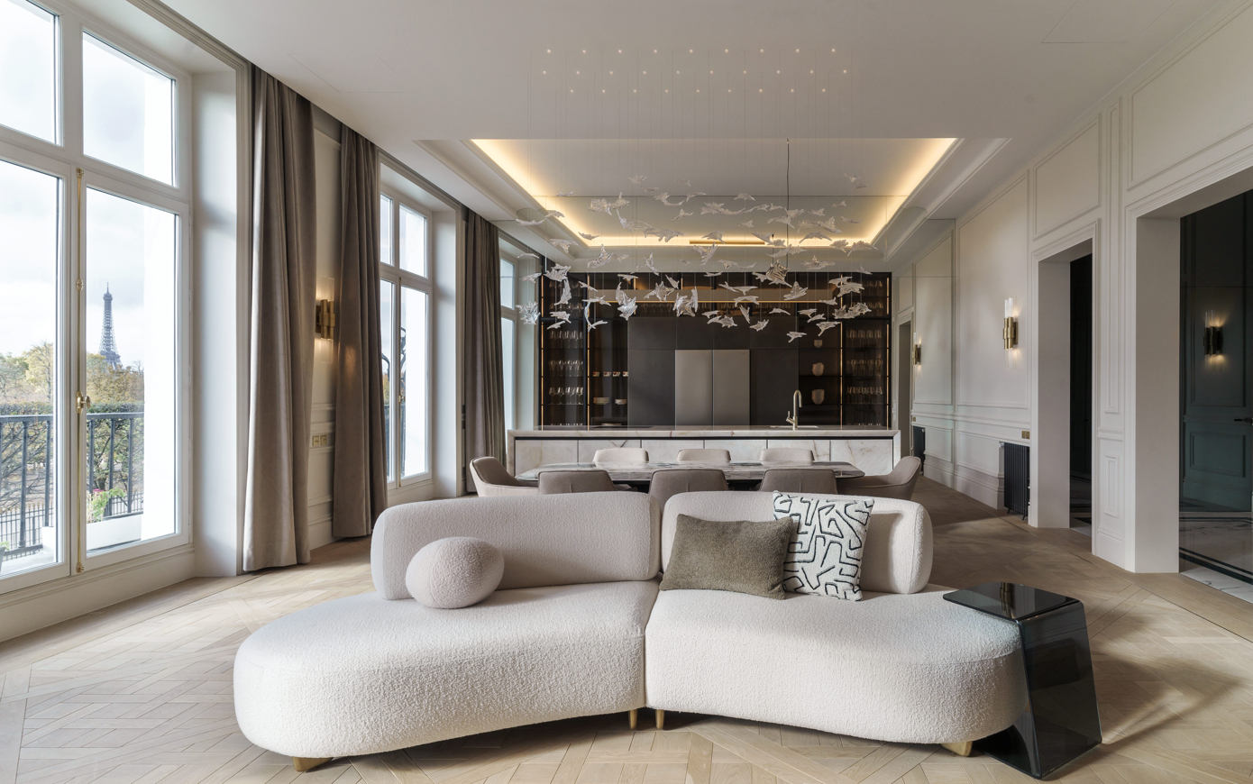 Rue de Rivoli Apartment: A Modern Take on Parisian Luxury