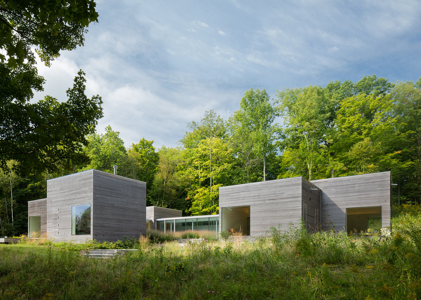 Artist’s Retreat: Exploring GLUCK+’s Wood-Clad Cubes in NY