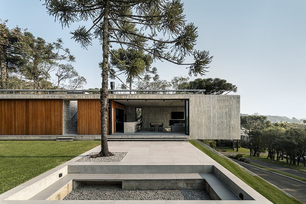 Contemporary home with clean lines, natural materials, and seamless indoor-outdoor flow.